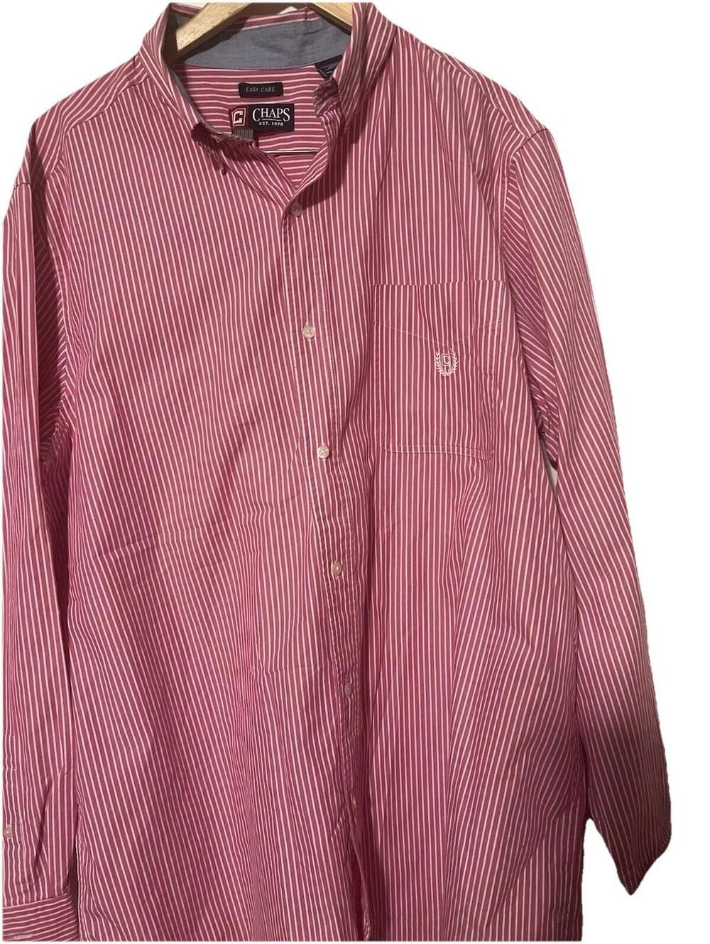 Chaps Men's Long Sleeve striped Shirt sz  XLT